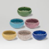 Ice Crackle Tea Cups, Set of 6 colors