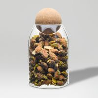 Clear Glass Jar with Cork Ball Stopper, 800ml