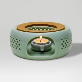 Candle Tea Warmer Green Porcelain