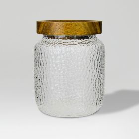 Mystique Hammered Glass Jar 700 ml