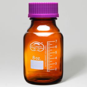 Amber Reagent Bottles Graduated 250 ml with logo